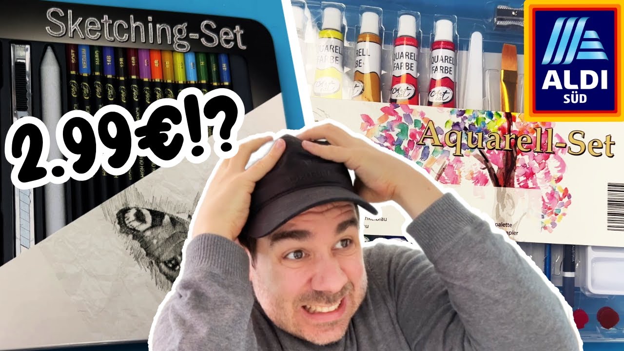ALDI Süd Verkauft 2 Künstler-Sets Für 2.99€ | Sketching und Aquarell - Sind Sie Dein Geld Wert?