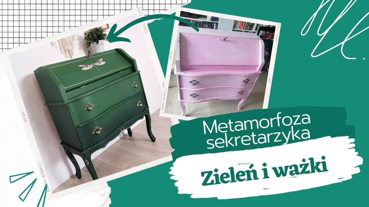 Jak pomalować sekretarzyk farbami kredowymi?