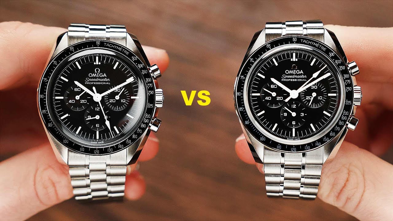 Omega Speedmaster Moonwatch Hesalite VS Sapphire