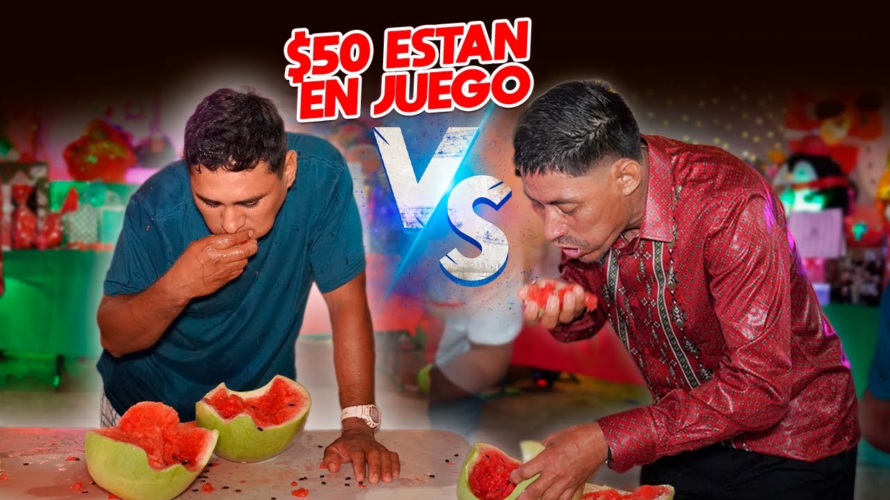 RETO de la SANDÍA! 🍉El primero en comer gana $50 🤔Quién ganará?