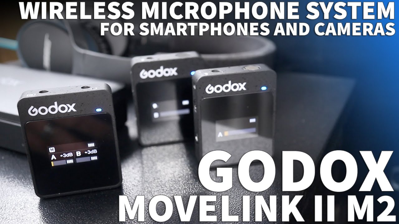 Godox MoveLink II M2 Wireless Microphone System - Dual Wireless Microphones for iPhone and Android