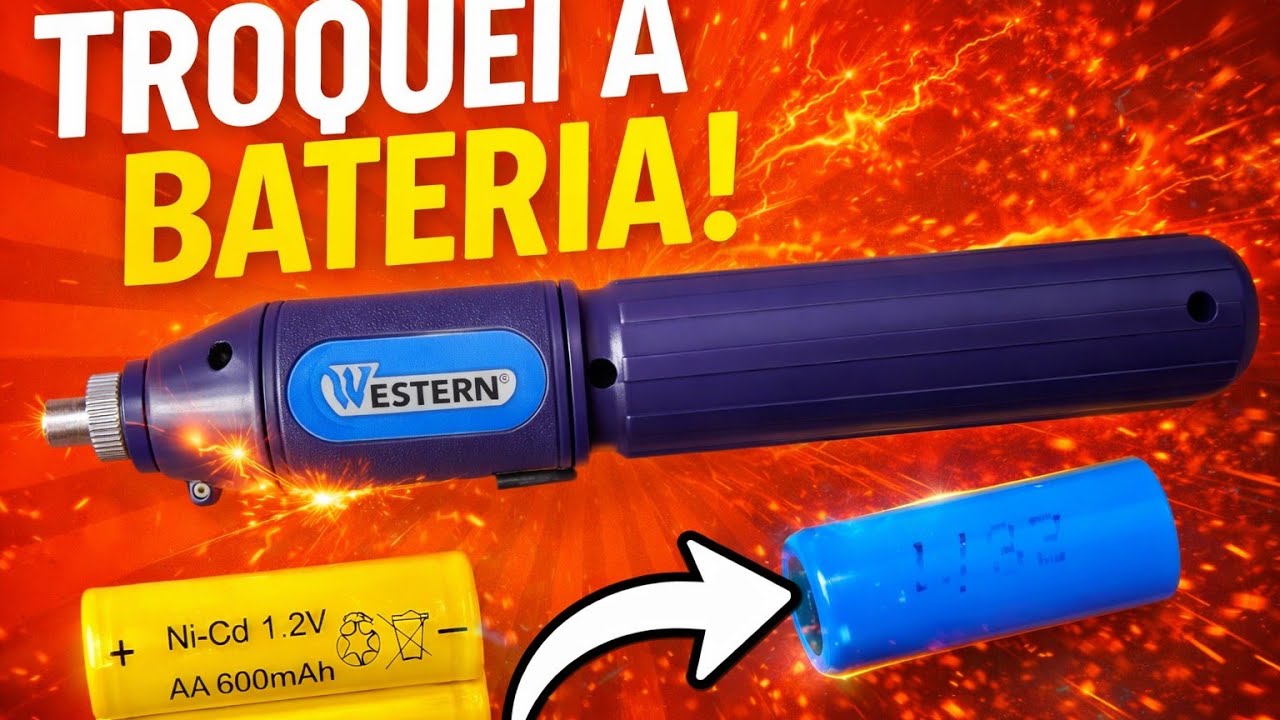 Como trocar a bateria da mini retifica Western.