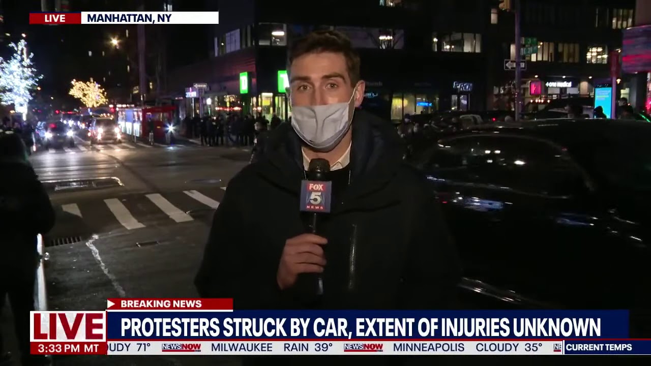 CAR HITS PROTESTERS in Manhattan, NY | NewsNOW from FOX