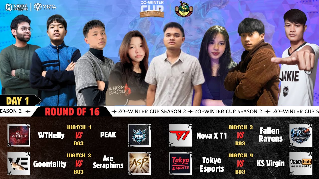 🔴Live.. Zo-Winter Cup S2 | RO16 | Knockout | Day 1 #mobalegends #gaming #mlbb