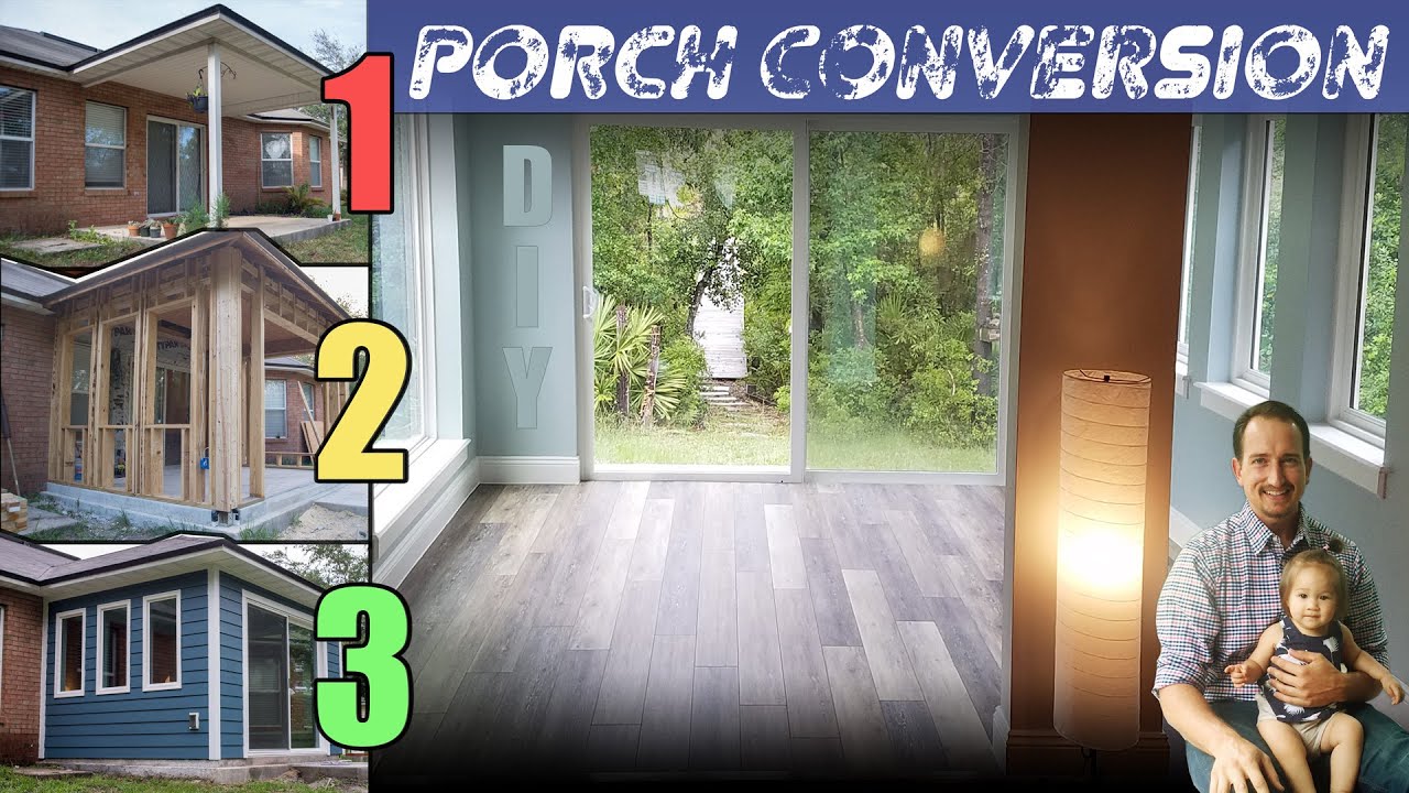 Porch To Sunroom DIY Build, Start to Finish Demonstration