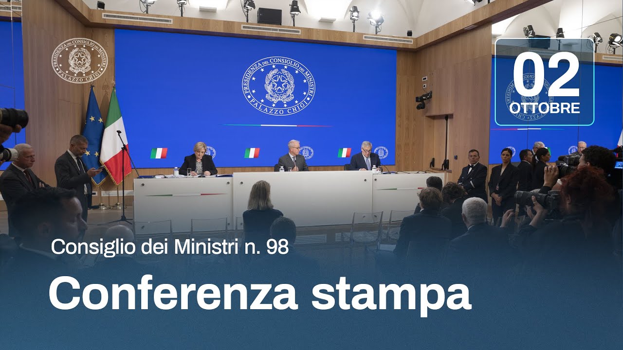 Conferenza stampa del Consiglio  dei Ministri n. 98