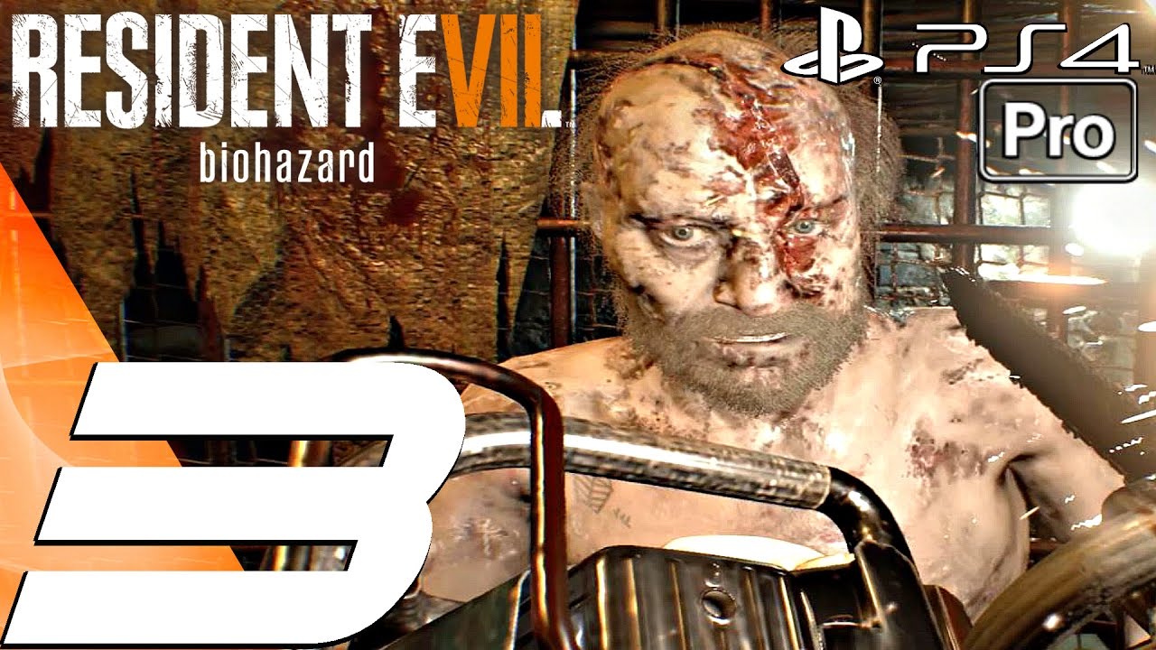 Resident Evil 7 - Gameplay Walkthrough Part 3 - Jack Baker Boss Fight Chainsaw (PS4 PRO)