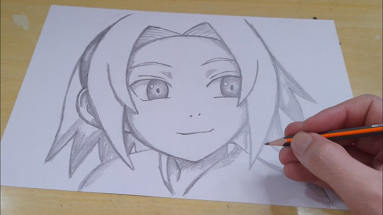 FACIL DE DESENHAR COMO DESENHAR KID SAKURA DO ANIME NARUTO PASSO A PASSO
