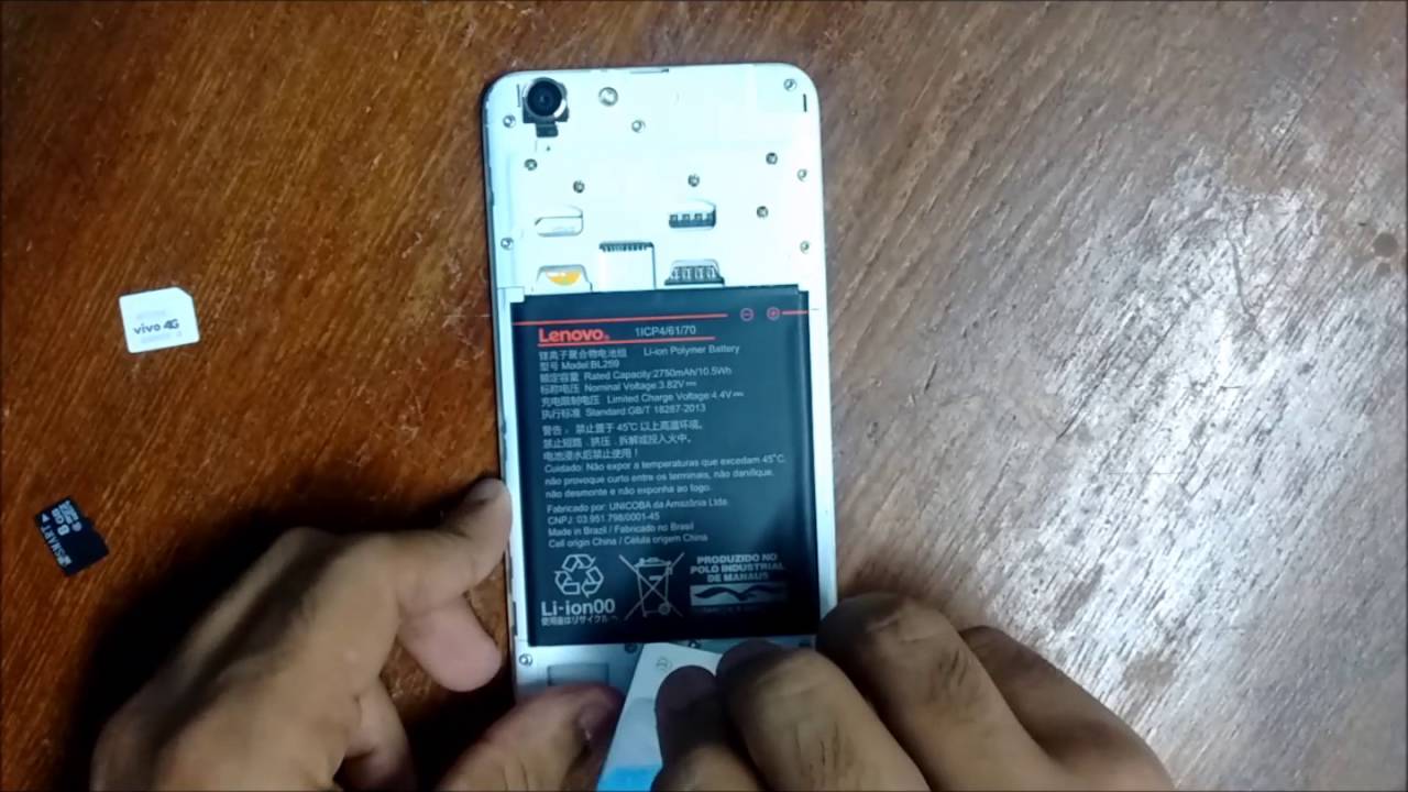 Colocar (Instalar) Chip no Lenovo Vibe K5