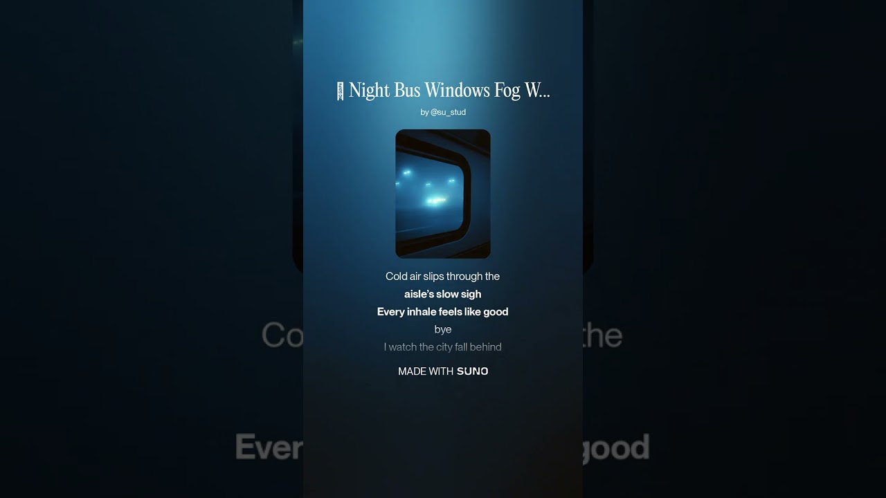 🎵 Night Bus Windows Fog With Breath
