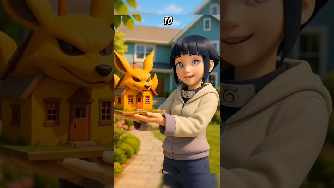 Хината хочет увидеть дом Наруто изнутри 🤭 #ИИ #мультики #наруто