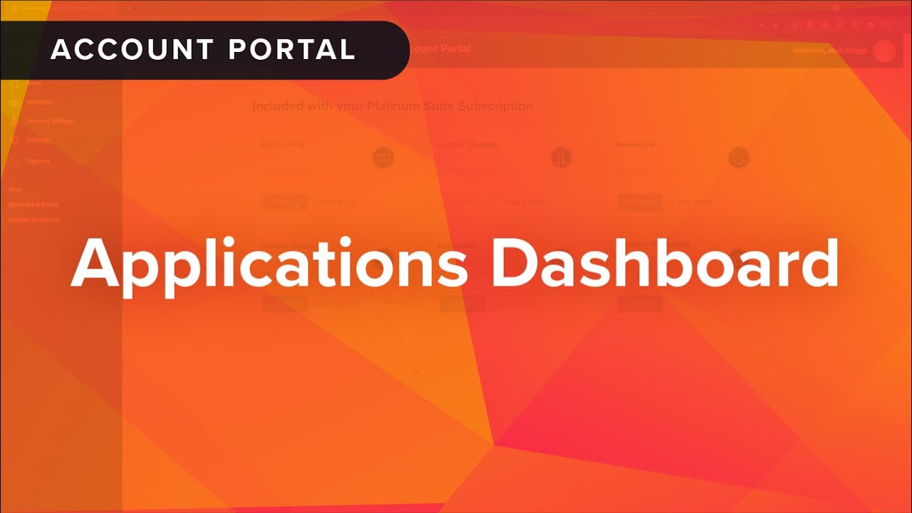 ELB Learning Account Portal - Applications Dashboard