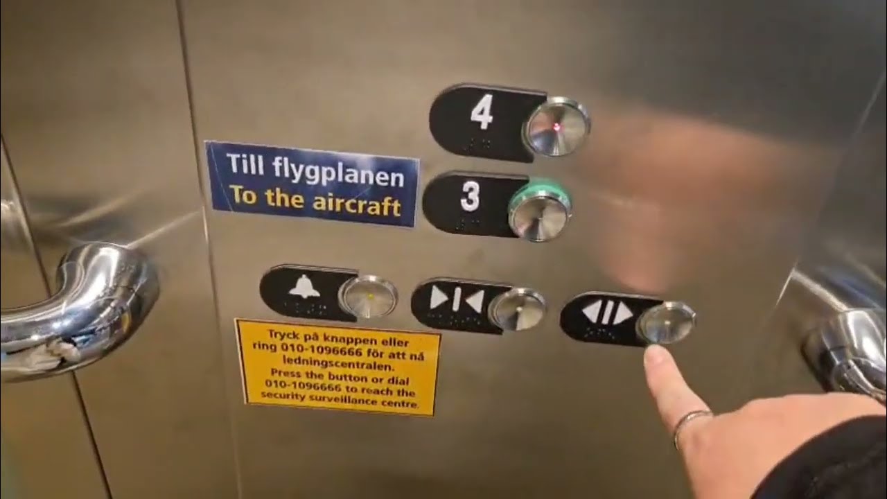(Terminal 5 Departure) An OTIS Elevator at Stockholm Arlanda Airport, Stockholm, Sweden