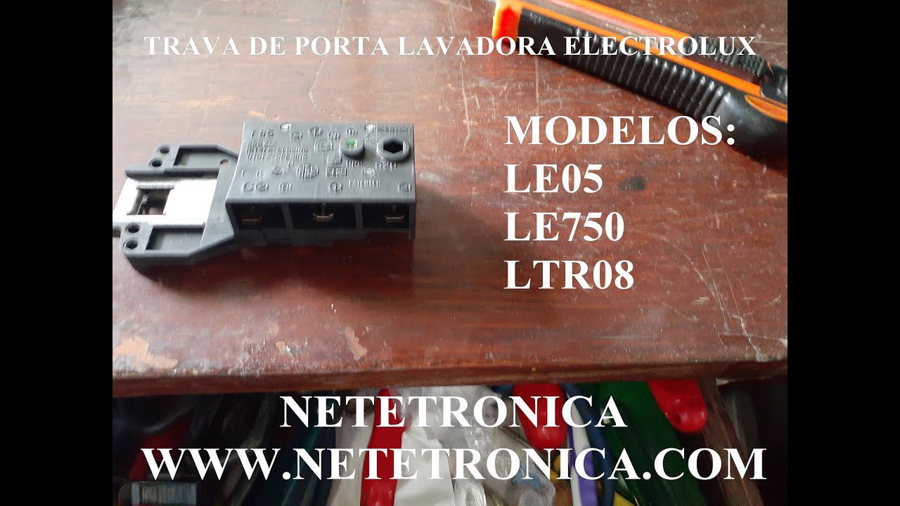 Trava de Porta Lavadora Electrolux LE750, LE05 e LTR08 Código 06440017