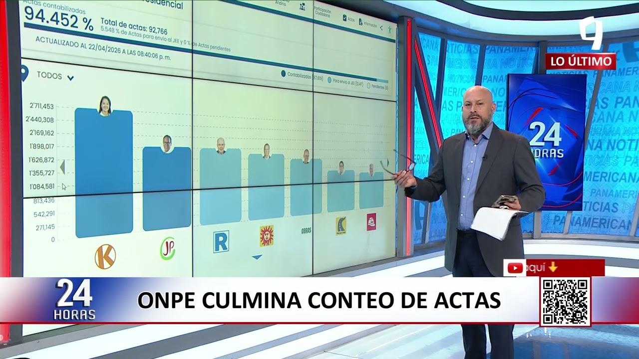 ONPE culmina conteo de actas