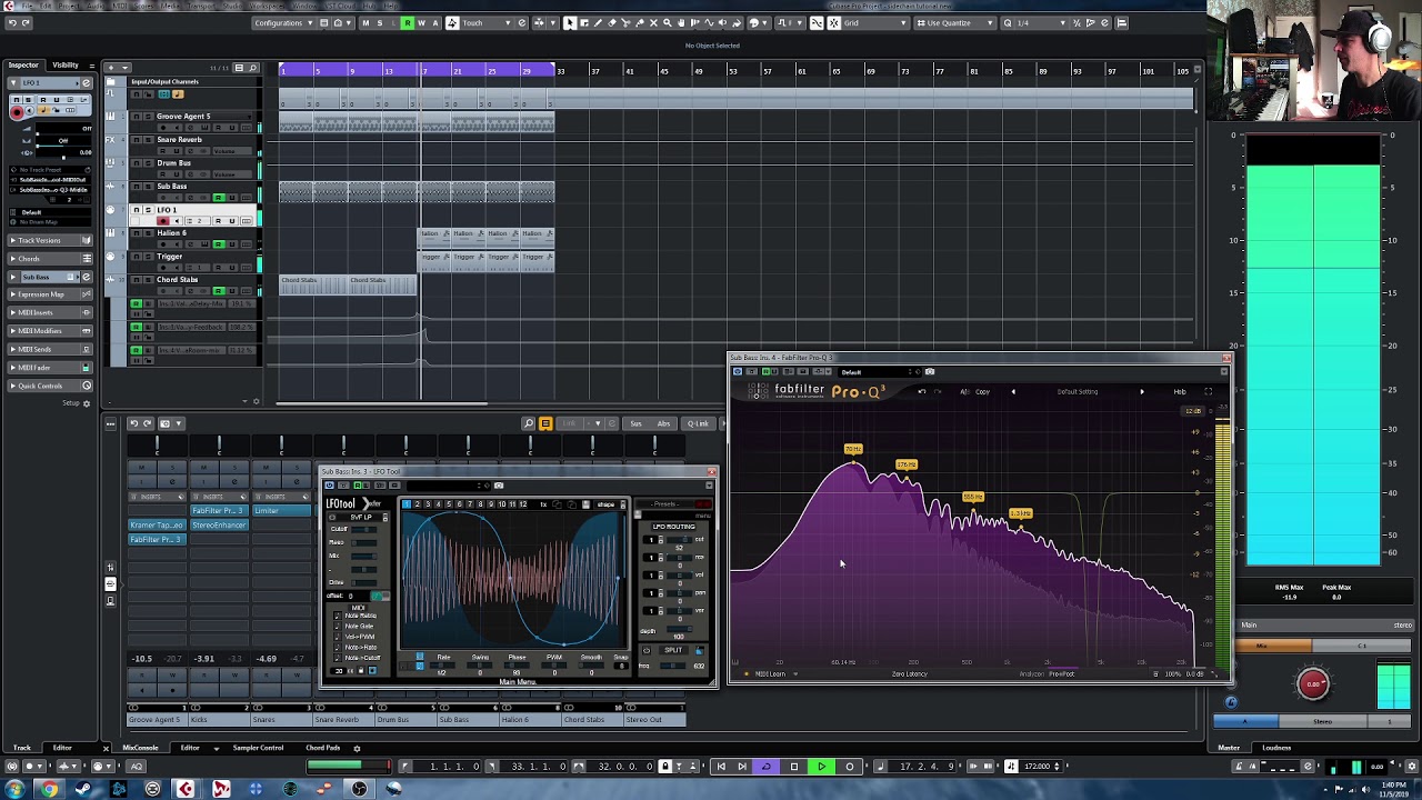 Using XFer LFOTool as modulation source in Cubase 10