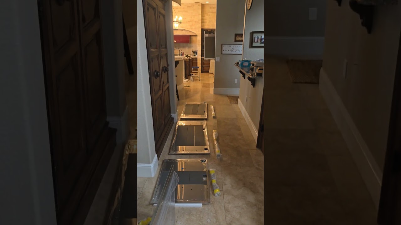 Samsung dacor built-in refrigerator 4 doors with panels installation #appliances #installation