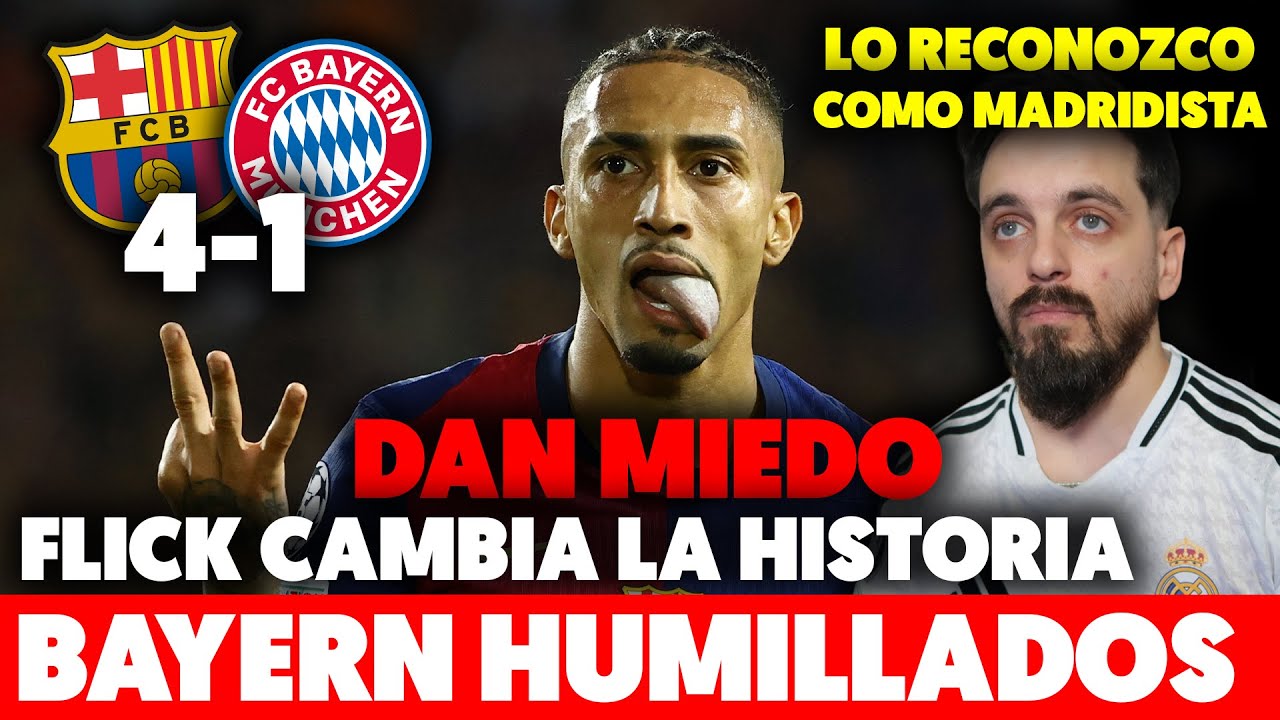 😶ME RINDO ante ESTE BARÇA... GOLEADA al BAYERN 4-1 y SIEMBRA el MIEDO en el CLÁSICO · Lo de RAPHINHA