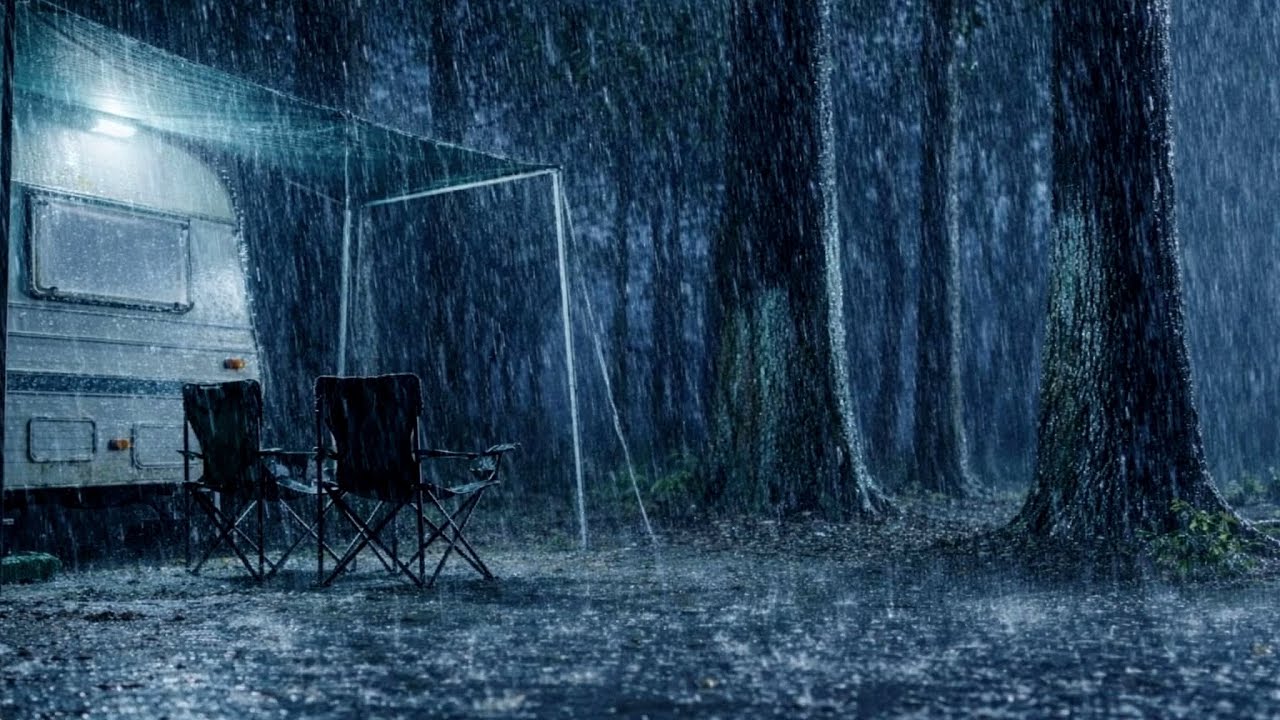 Rainstorm ASMR on Car Roof | Calming Rain Ambience