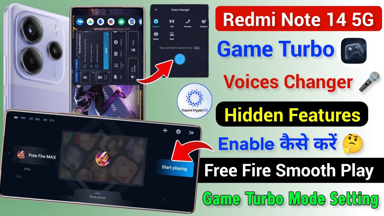 Redmi Note 14 5g Game Turbo Mode Enable Now | Redmi Note 14 Game Turbo Free Fire Voice Changer