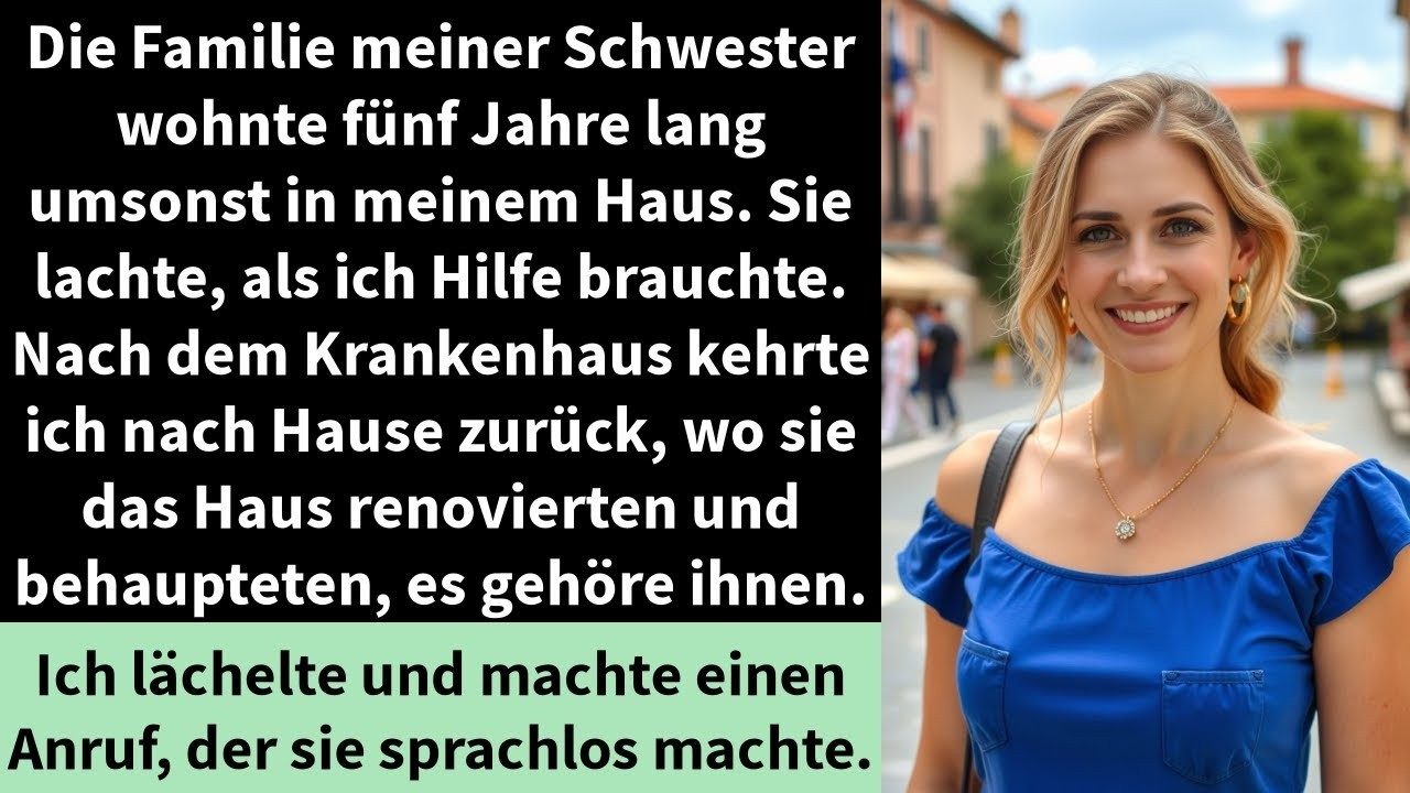 Die Familie meiner Schwester wohnte fünf Jahre lang umsonst in meinem Haus  Sie lachte,