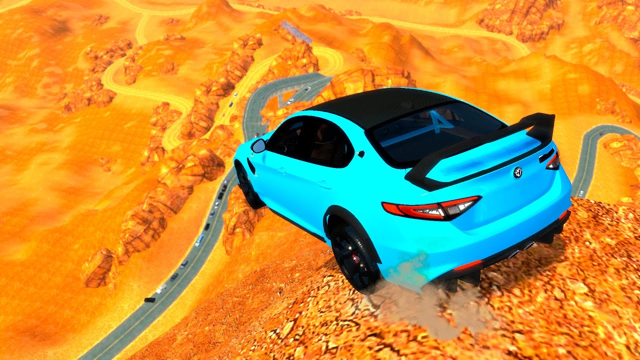 GTA 4 Cliff Drops & Crashes (Real Cars Mods) ep.93