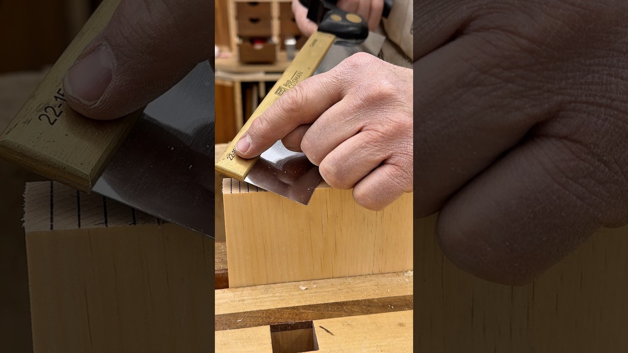 &bdquo;Schwalbenschwanzs&auml;gen &ndash; Lektionen&ldquo; Teil 2, jetzt geht&rsquo;s los!! #handwerkzeugholzbearbeitung #schw...