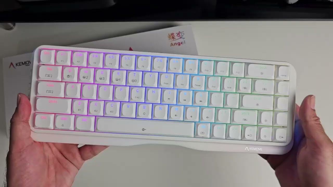 KEMOVE K68 Wireless Mechanical Keyboard, Cherry MX RGB Switches 2.4/Bluetooth5.0/USB-C, Windows,MAC