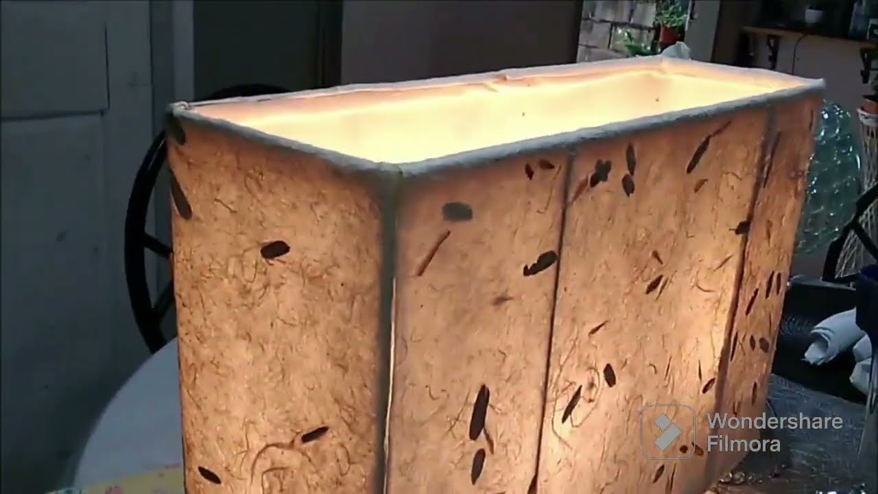 How to cover a rectangular lamp shade......Thrift flip