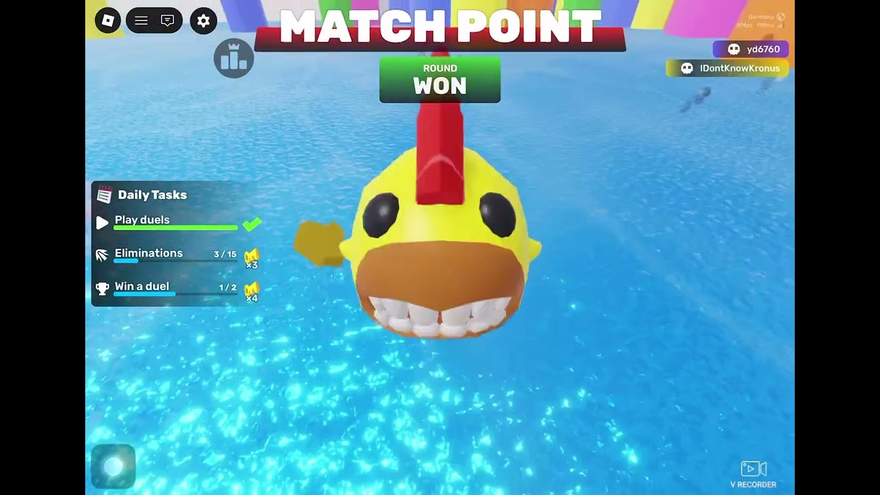 Playing (new release) spleef game mode in Roblox rivals 