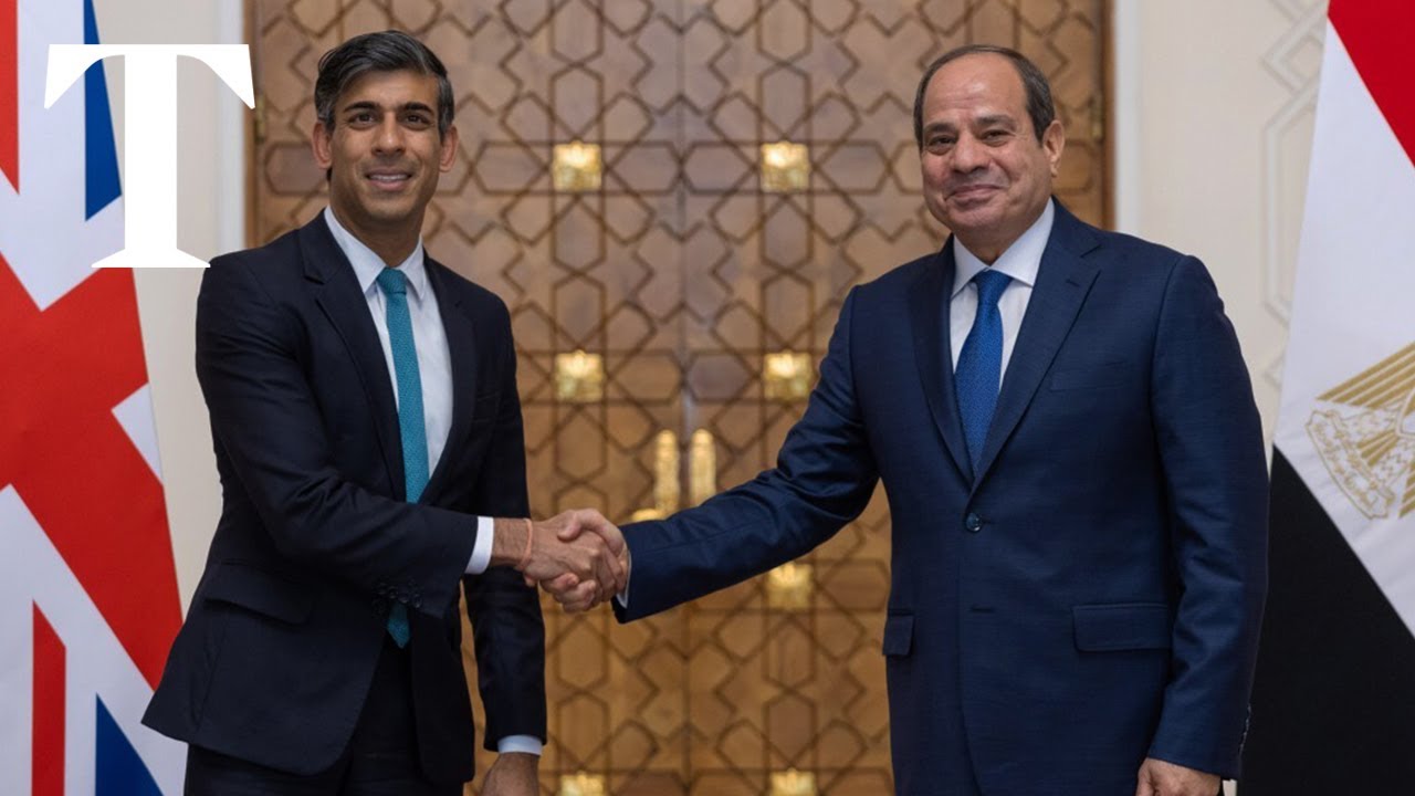 Rishi Sunak meets Egyptian president to discuss Gaza crisis