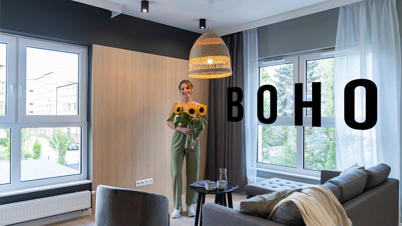 Oglądamy mieszkanie BOHO 60m2 z zaskakującym oświetleniem w łazience