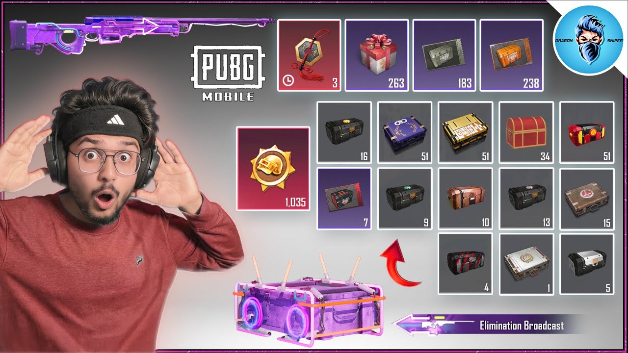 PUBG KR Japan Server 1988 Free Crates Opening 😳 | New AWM Skin Unlocked! 🔥