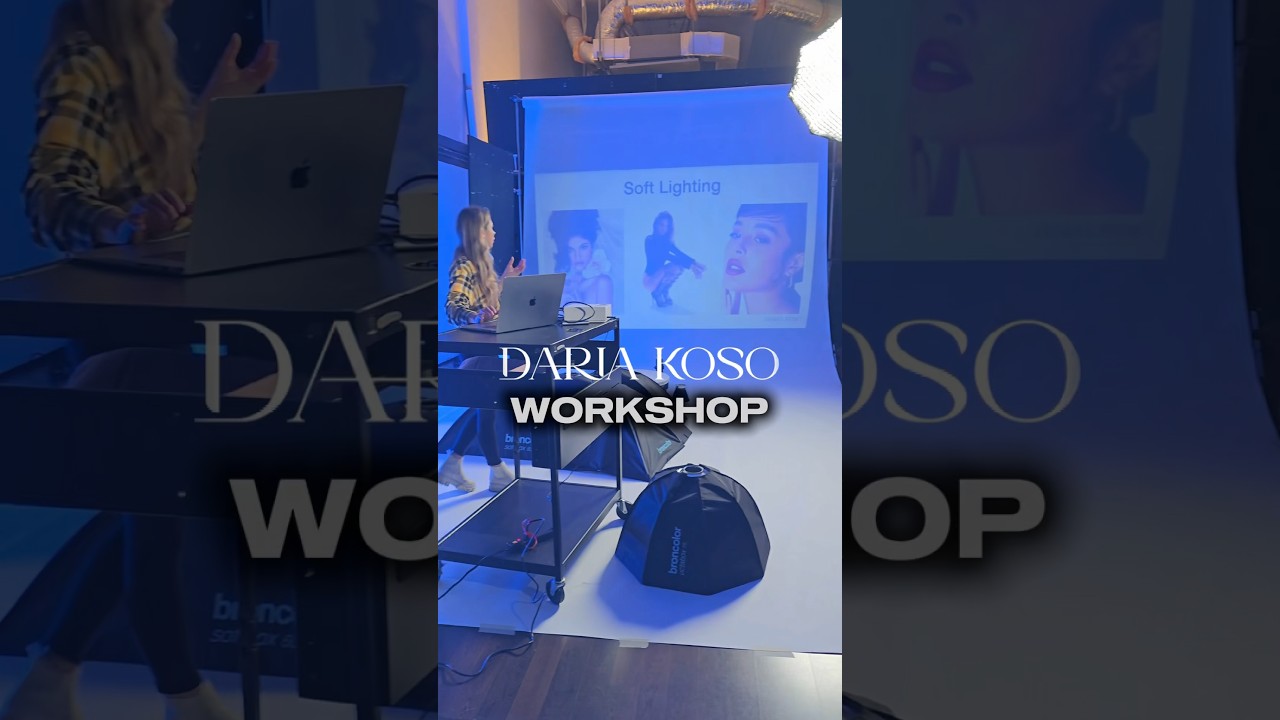 Studio Lighting Workshop 📸 #dariakoso #shorts