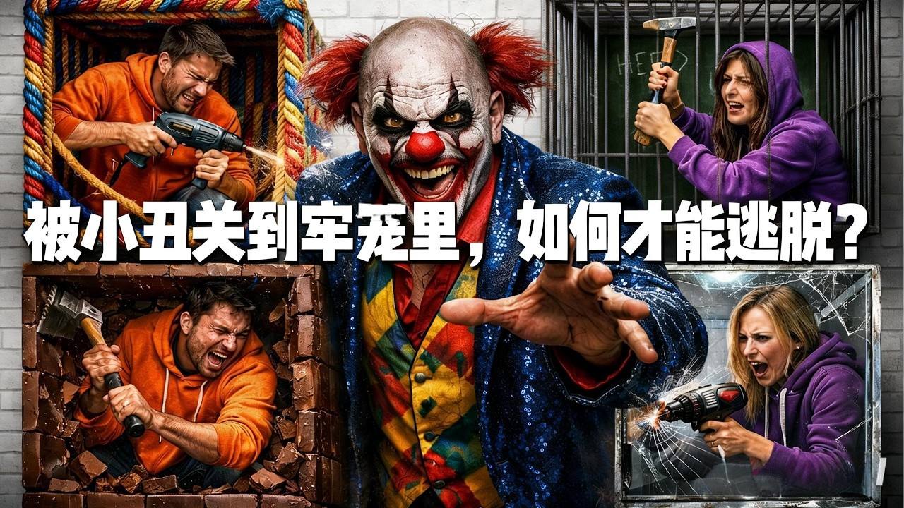 男子被小丑關進牢房，挑戰用一把勺子越獄，這怎麼可能成功？【K叔電影】