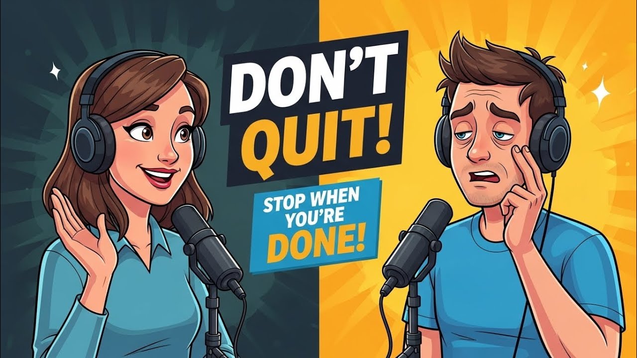 Don’t Stop When You’re Tired, Stop When You’re Done | Daily English Practice Podcast