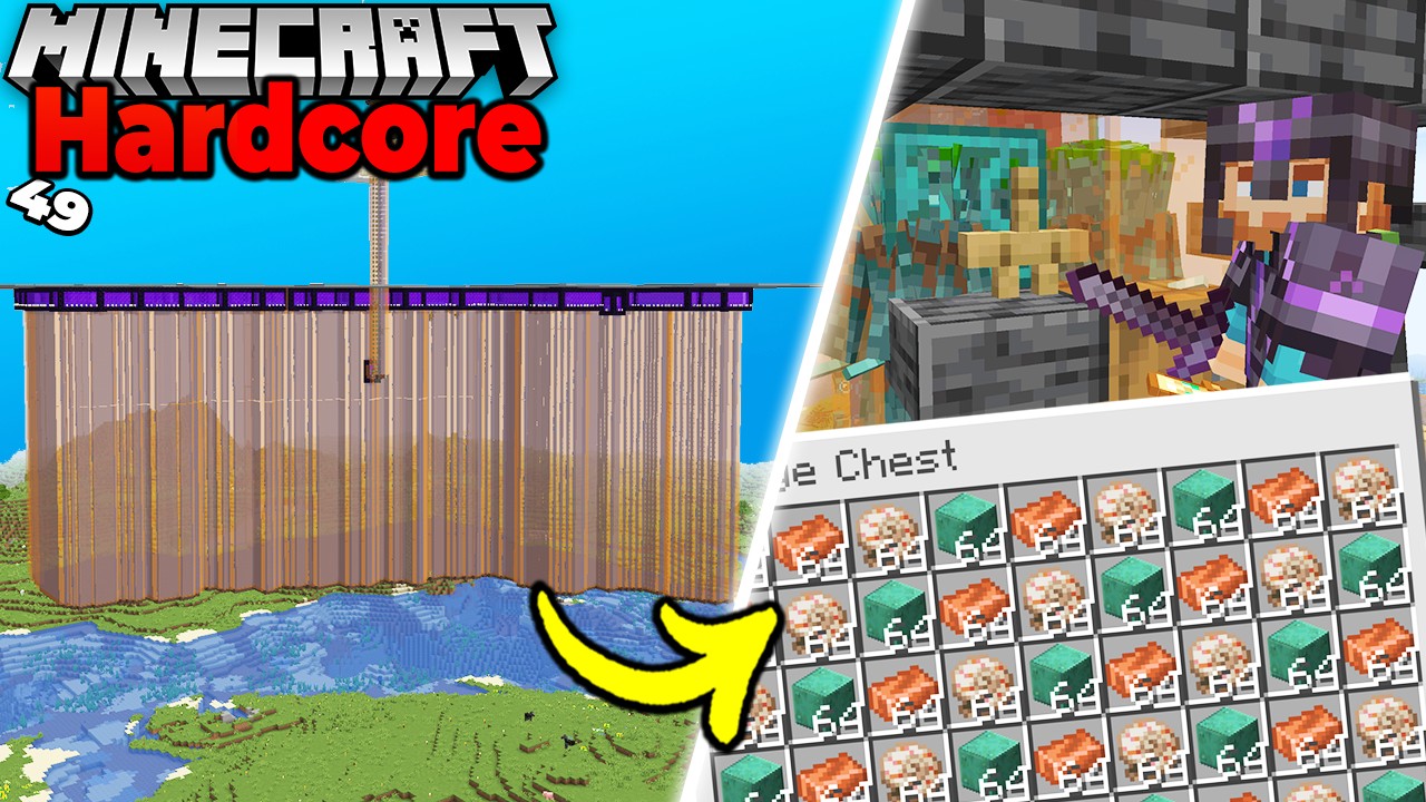 Я ПОСТРОИЛ МЕГАФЕРМУ МЕДИ в режиме Hardcore Minecraft Survival