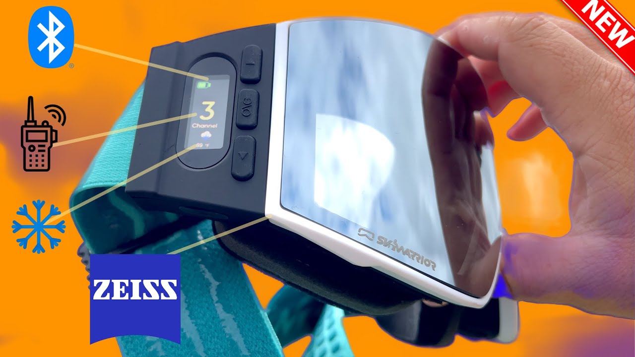 SkiWarrior SnowComm SMART Goggles... Bluetooth connectivity, PTT and APP controlled