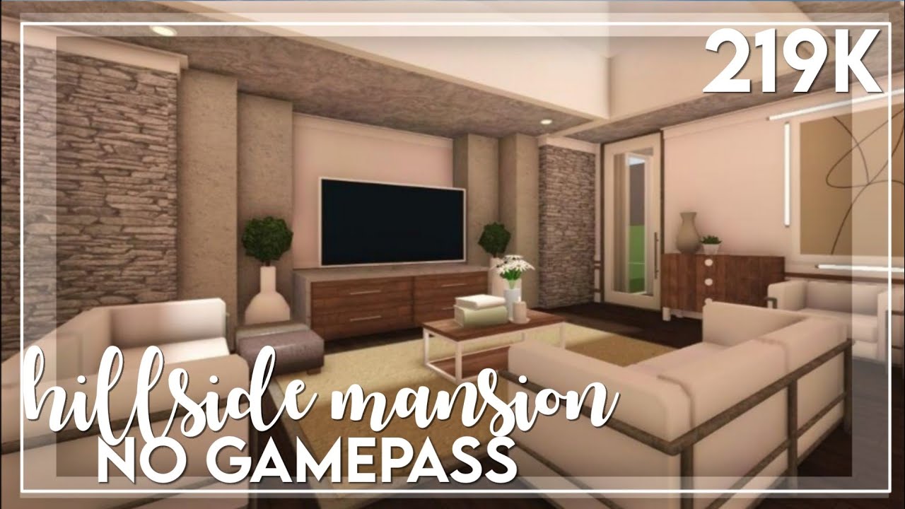 Aesthetic Hillside Mansion (No Gamepass) | Bloxburg Speedbuild