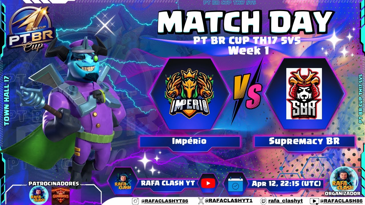 PT BR CUP TH17 5V5 - WEEK 1 - Império  🆚  Supremacy BR - Clash Of Clans