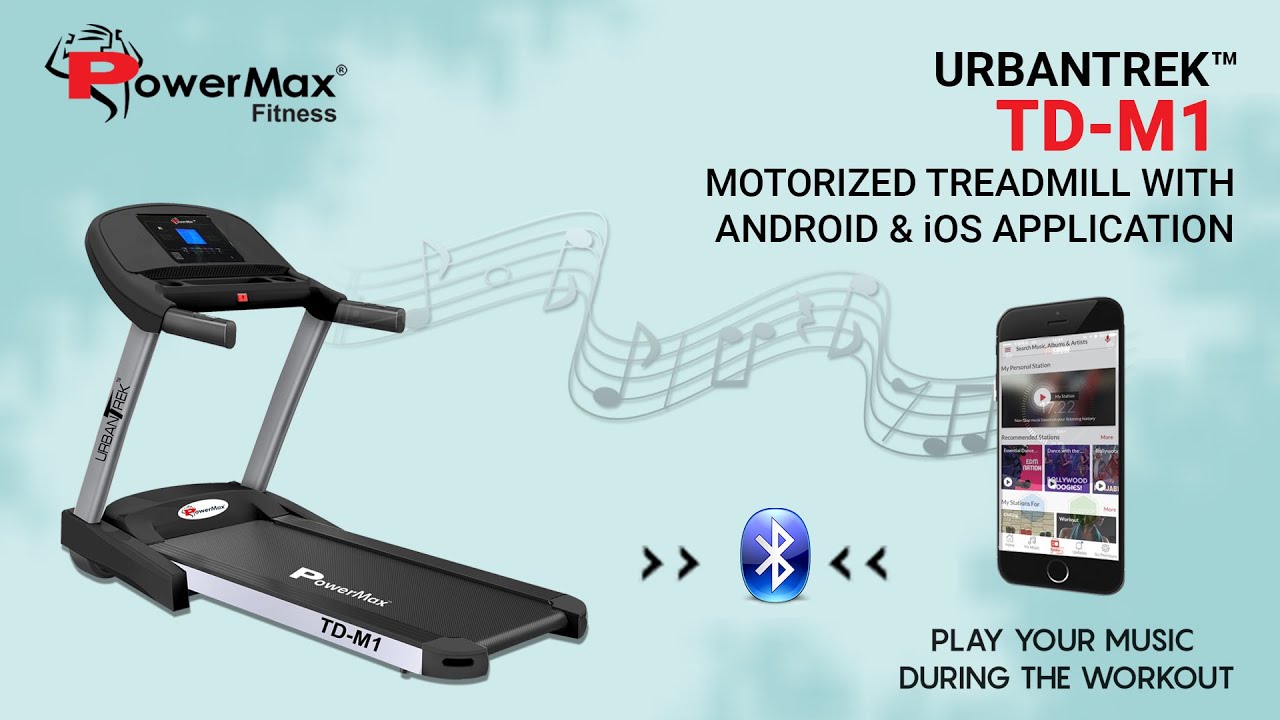 PowerMax Fitness - UrbanTrek™ TD-M1 Motorized Treadmill with Android & iOS Application