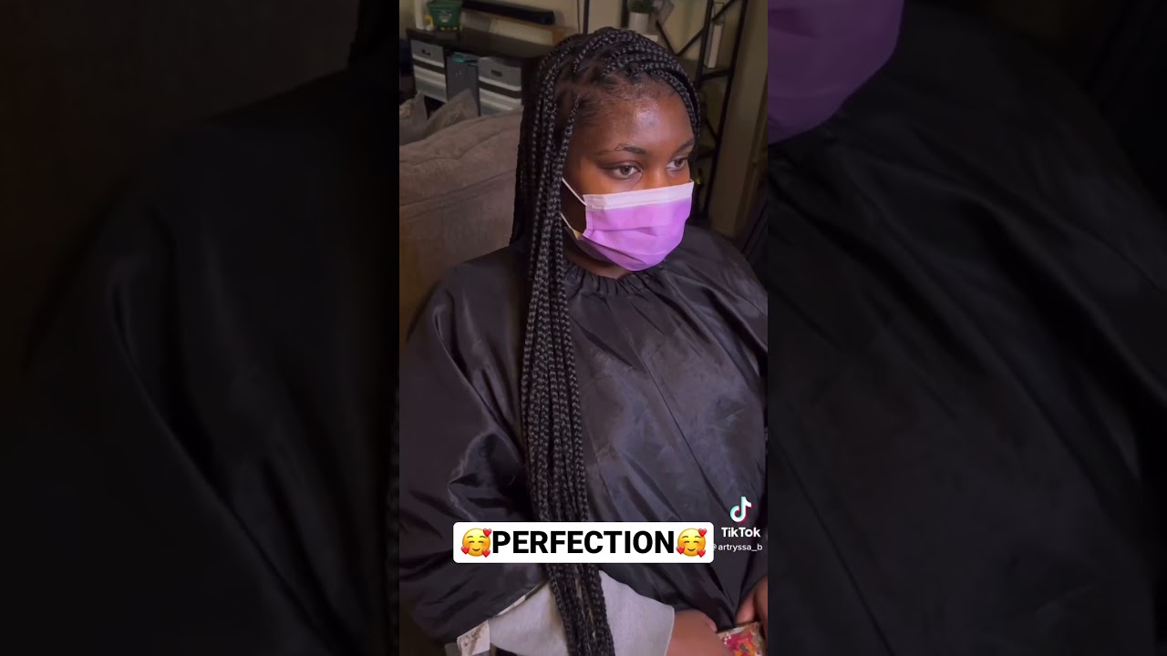 HOW TO: Perfect Box Braids🔥❤️ #boxbraids #shorts #trending