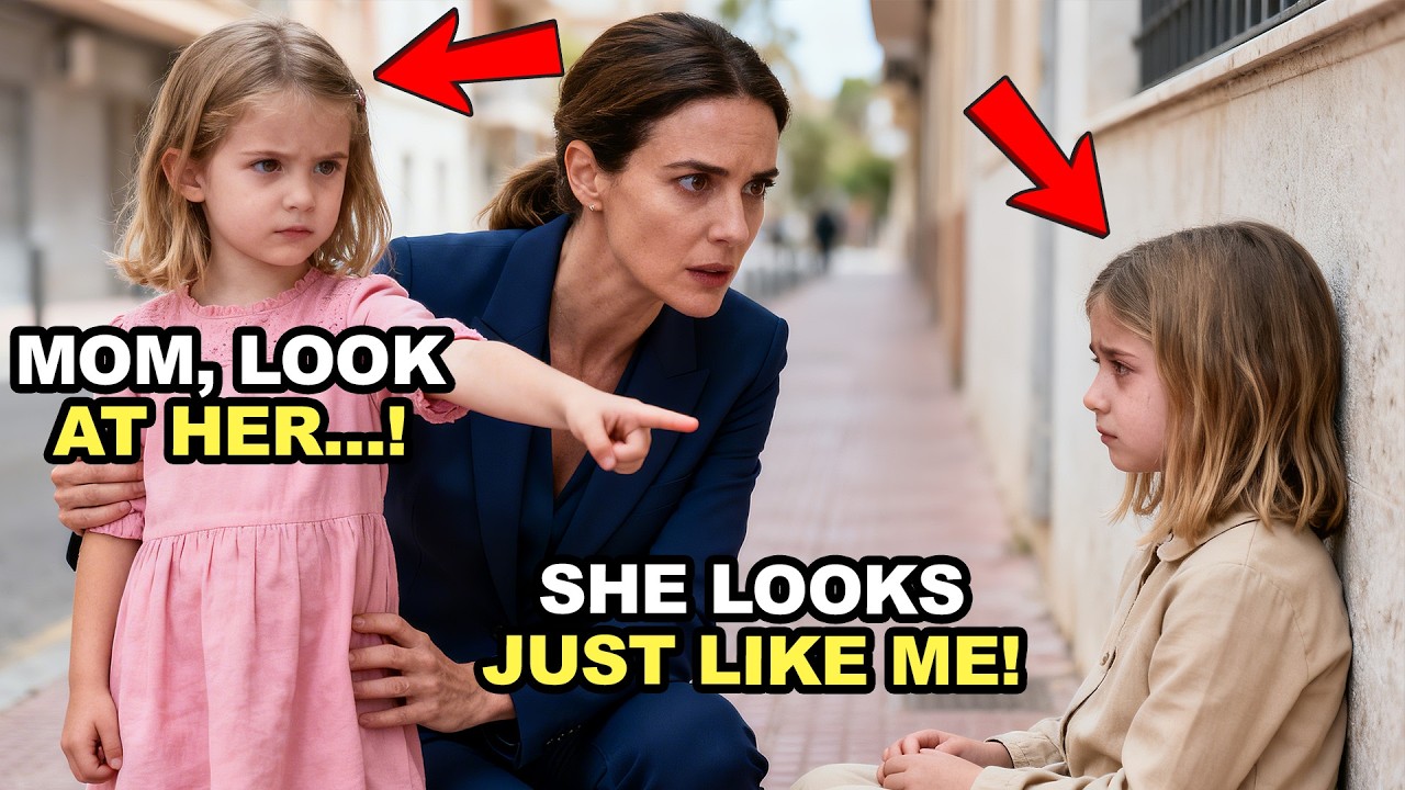 “MOM, SHE WAS IN YOUR BELLY WITH ME!” THE MILLIONAIRE’S DAUGHTER POINTS AT A BEGGAR GIRL