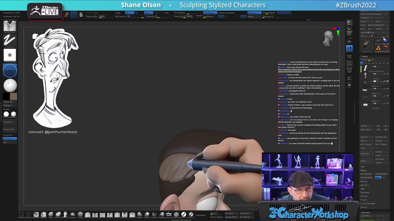 Sculpting Stylized Characters - Shane Olson - ZBrush 2022