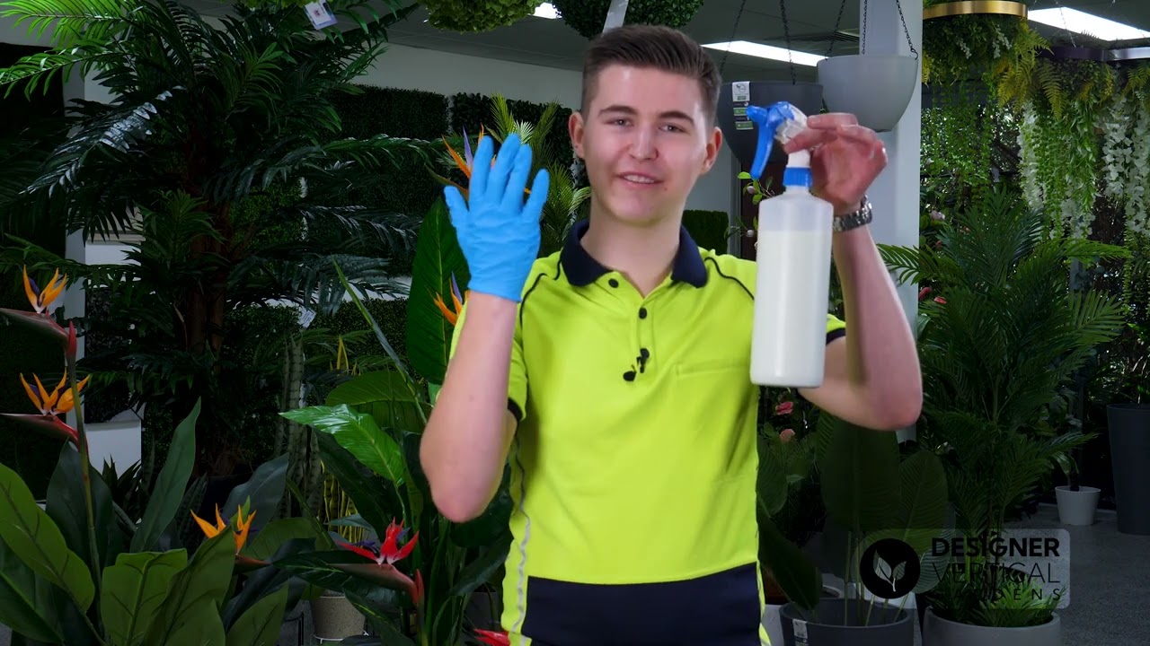 How to Apply UV Protection Spray to Artificial Plants | Designer Vertical Gardens