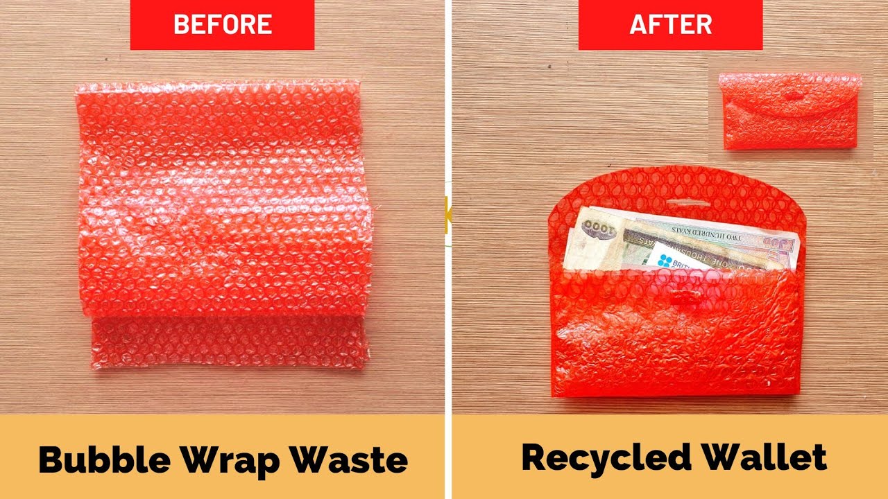 Recycling Bubble Wrap Into A Wallet Without A Sewing Machine (Daur Ulang Bubble Wrap)