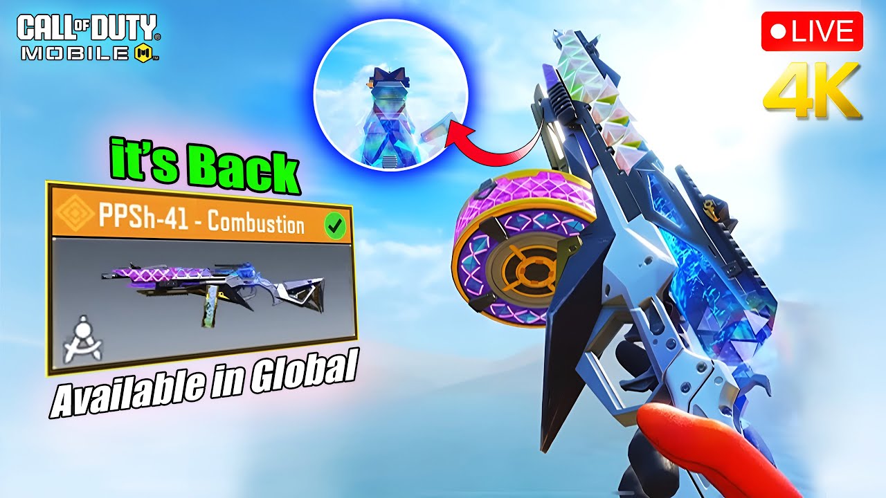 🔴4k CODM LIVE  - Legendary PPSh-41 - Combustion is Back 🤗 | Call of Duty Mobile | Codm Vertical Live