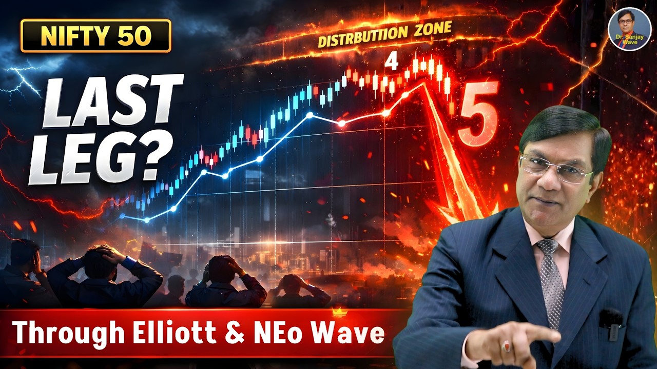 Last Leg Down in Nifty? Elliott Wave 5 Explained (High Accuracy Setup) | Dr. Sanjay Wave