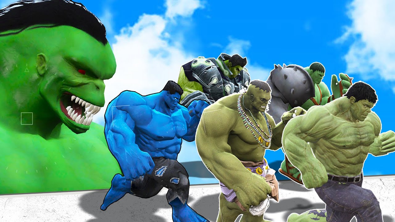 Hulk 2099 vs Muscle Hulk, Gladiator Hulk, Blue Hulk, Amadeus Cho, Ultimate Hulk - Epic Battle