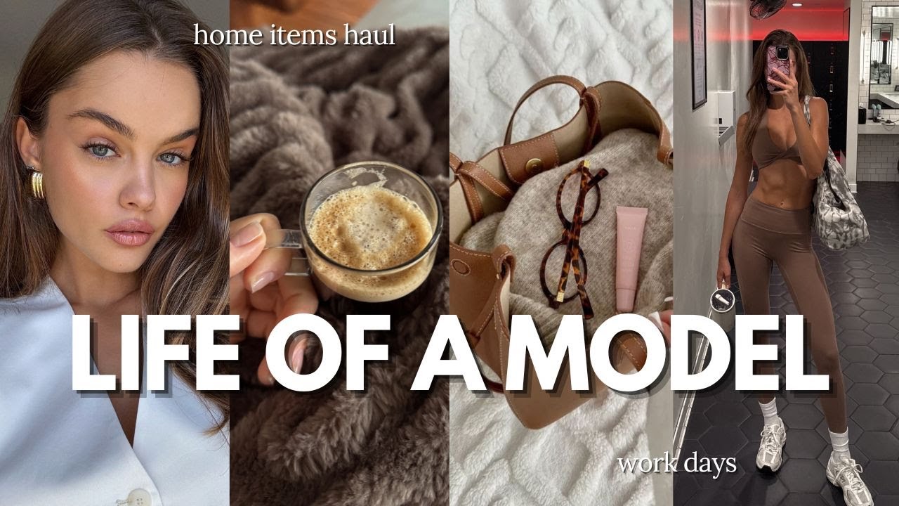 life of a model 💌 work days, home items haul, healthy banana bread recipe